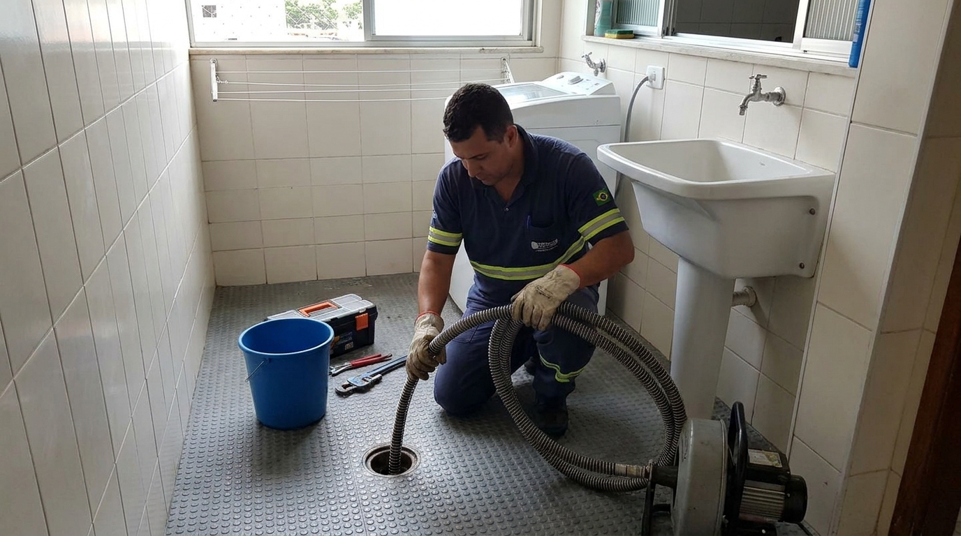 Desobstrução na Cozinha na Cidade Nova, Ananindeua‑PA